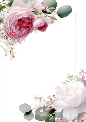 JPG 편집이미지 디자인 꽃 백그라운드 자연 장식 장미 정원 초대장 화사함 생화 아기자기 이미지편집 AI컴퓨터그래픽 AI콘텐츠 카드프레임 식물 컨셉 카드_감사 프레임 생태계 파일형식