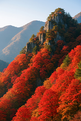 JPG 나무 편집이미지 여행 단풍 자연 하늘 산 풍경 햇빛 등산 트래킹 가을 뷰티풀 색감 탐방 편집실사 AI포토 AI콘텐츠 식물 계절 잎 레저 태양 CG 생태계 파일형식