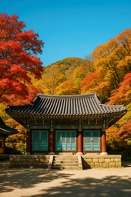 JPG 나무 편집이미지 전통 문화 컬러 여행 단풍 자연 풍경 가을 역사 뷰티풀 편집실사 AI포토 AI콘텐츠 식물 계절 잎 CG 생태계 파일형식