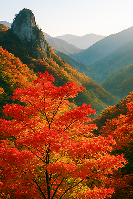 JPG 나무 편집이미지 계절 단풍 자연 하늘 단풍나무 산 풍경 빨간색 일몰 흐름 가을 지평선 목가 편집실사 AI포토 AI콘텐츠 식물 컬러 컨셉 잎 노을 CG 생태계 파일형식