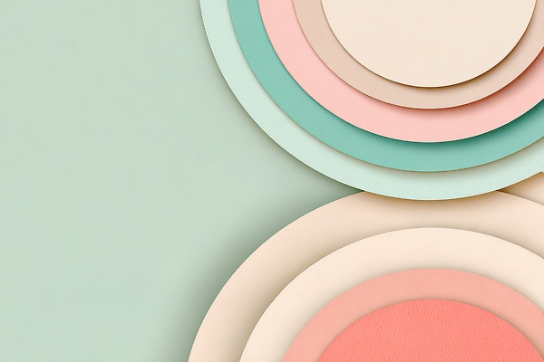 JPG 모양 편집이미지 디자인 종이 예술 컬러 조각 패턴 장식 원형 감각 겹침 창의성 편집실사 AI컴퓨터그래픽 AI콘텐츠 도형 무늬 CG 파일형식