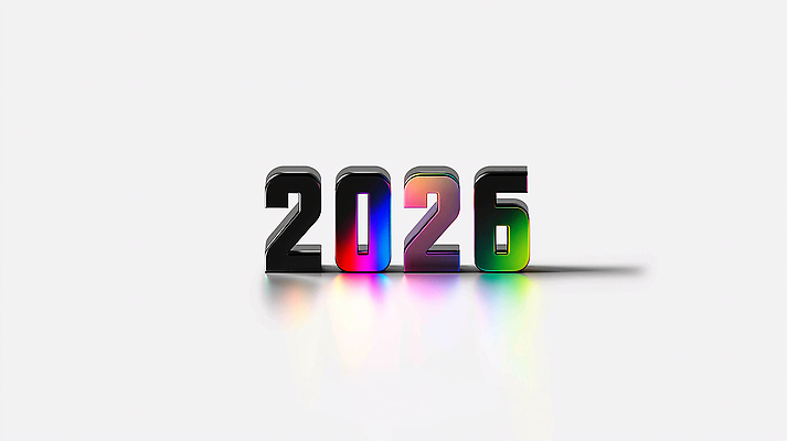 JPG 편집이미지 디자인 컬러 비즈니스 미래 그래픽 빛 숫자 반사 희망 모던 그림 창의성 2026년 이미지편집 AI컴퓨터그래픽 AI콘텐츠 문자 감정 컨셉 연도 파일형식