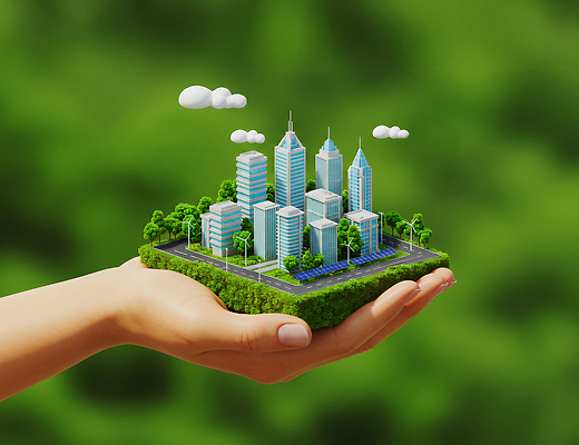 JPG 편집이미지 손 디자인 자연 건물 모형 환경 도시 발전 구조물 생태 조화 녹지 편집3D AI컴퓨터그래픽 AI콘텐츠 건축물 건축 컨셉 신체부위 3D 생태계 파일형식