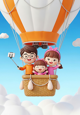 JPG 구름 편집이미지 여행 가족 놀이 하늘 함께함 웃음 풍경 이벤트 부모 도전 열기구 즐거움 풍선 편집3D AI컴퓨터그래픽 AI콘텐츠 자연요소 감정 컨셉 관계 항공교통 표정 3D 파일형식