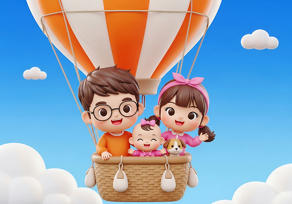 JPG 구름 편집이미지 행복 여행 무지개 가족 하늘 바람 웃음 풍경 공중 친구 열기구 아기 강아지 즐거움 편집3D AI컴퓨터그래픽 AI콘텐츠 자연요소 감정 관계 항공교통 날씨 표정 사람 반려동물 3D 개 파일형식