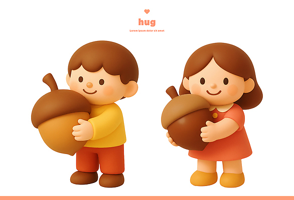PSD 편집이미지 행복 어린이 컬러 모션 포옹 사랑 미소 장난감 아기 즐거움 나무열매 순간 동심 편집3D 열매 감정 안기 표정 사람 3D 파일형식