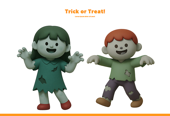 PSD 편집이미지 캐릭터 옷 어린이 장난감 파티 축제 할로윈 유령 무서움 악마 즐거움 창의성 편집3D 감정 사람 이벤트 3D 파일형식