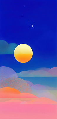 JPG 구름 컬러 야경 일러스트 자연 하늘 아침 따뜻함 풍경 파란색 보름달 분위기 조용 뷰티풀 수평선 국내일러스트 AI일러스트 AI콘텐츠 주간 자연요소 컨셉 달 야간 생태계 파일형식 풍경_경치