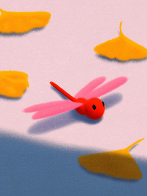 JPG 동물 꽃잎 분홍색 컬러 날개 일러스트 자연 생명 풍경 일상 빨간색 여름 노란색 고요 가을 벌레 잠자리 오브젝트 은행잎 뷰티풀 국내일러스트 AI일러스트 AI콘텐츠 계절 꽃 곤충 잎 라이프 생태계 파일형식