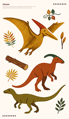 모양 PSD 식물 동물 캐릭터 디자인 감정 예술 컬러 일러스트 자연 생명 풍경 장식 전시 나뭇가지 표현 공룡 채색 상상력 창의성 국내일러스트 나무 파충류 미술 생태계 파일형식