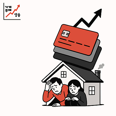 일러스트 가족 집안 주택 경제 신용카드 소비 걱정 빚 생활비 소득 안정성 정부정책 힘듦 국내일러스트 AI파일 감정 컨셉 관계 실내 건물 금융 정책 파일형식 벡터
