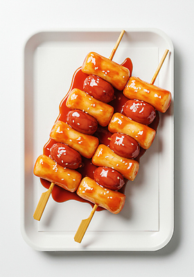 JPG 편집이미지 한식 디저트 빨간색 전통음식 신선 꼬치 어묵 떡볶이 매움 도시락 길거리음식 먹거리 맛있는 소떡소떡 편집실사 AI컴퓨터그래픽 AI콘텐츠 전통 음식 컬러 맛 분식 CG 파일형식