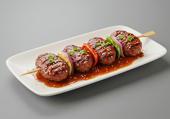 JPG 편집이미지 컬러 채소 육류 요리 파티 식사 소스 꼬치 맛 계획 저녁 구이 숯불 간편조리식품 편집실사 AI컴퓨터그래픽 AI콘텐츠 음식 컨셉 식재료 이벤트 양념 야간 CG 파일형식