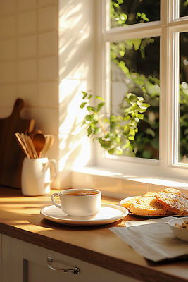 JPG 식물 편집이미지 행복 커피 빵 자연 탁자 아침 일상 햇빛 주방 아침식사 편안함 창가 홈카페 차분 편집실사 AI포토 AI콘텐츠 주간 감정 음료 음식 가구 컨셉 창문 라이프 태양 식사 카페 감각 CG 생태계 파일형식