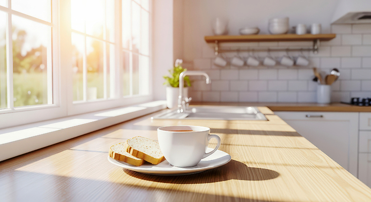 JPG 편집이미지 커피 음료 음식 아침 따뜻함 일상 빛 햇빛 주방 식사 분위기 아침식사 창가 조리대 토스트 편집실사 AI포토 AI콘텐츠 주간 빵 컨셉 창문 라이프 태양 CG 파일형식