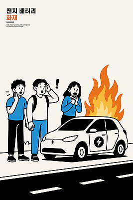 도로 교통 생각 일러스트 자동차 불꽃 안전 환경 놀람 전기에너지 위험 걱정 화재 시민 긴급상황 반응 순간 응급치료 전기자동차 화재진압 국내일러스트 AI파일 감정 길 육상교통 컨셉 교통시설 불 표정 치료 에너지 긴급 사건 국민 진압 파일형식 벡터