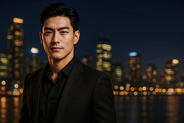 JPG 편집이미지 남자 포즈 야경 표정 정장 캐주얼 빛 카메라 매력적 도시 자신감 도심 밤 의료성형뷰티 스타일 세련 편집실사 AI인물포토 AI콘텐츠 옷 감정 컨셉 사람 전자제품 견과류 야간 CG 파일형식 풍경_경치 AI포토