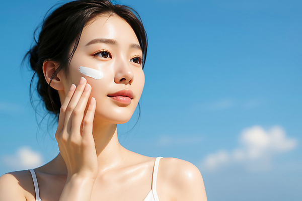 JPG 편집이미지 여자 자연 건강 미소 해변 여름 햇빛 태양 뷰티 촉촉함 선크림 피부관리 스킨케어 의료성형뷰티 피부톤 편집실사 AI인물포토 AI콘텐츠 자연요소 계절 바다 표정 사람 화장품 젖음 피부 CG 생태계 파일형식 AI포토