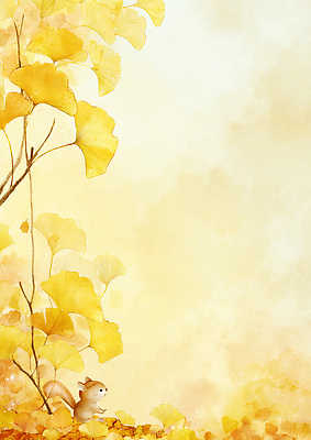 JPG 나무 여유 컬러 잎 일러스트 캘리그라피 자연 풍경 빛 노란색 산책 가을 숲 즐거움 생태계 은행잎 다람쥐 조용 뷰티풀 국내일러스트 AI일러스트 AI콘텐츠 식물 계절 감정 휴식 설치류 파일형식