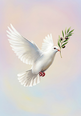 JPG 동물 예술 상징 날개 일러스트 자연 조류 하늘 생명 평화 희망 고요 자유 비행 올리브 비둘기 조화 뷰티풀 유화 경관 국내일러스트 AI일러스트 AI콘텐츠 열매 감정 컨셉 미술 풍경 생태계 파일형식