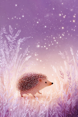 JPG 동물 길 야생동물 백그라운드 일러스트 자연 하늘 풍경 빛 평화 걷기 꿈 숲 땅 별빛 고슴도치 뷰티풀 접착풀 환상 국내일러스트 AI일러스트 AI콘텐츠 별 컨셉 포유류 모션 문구용품 풀_접착제 생태계 파일형식