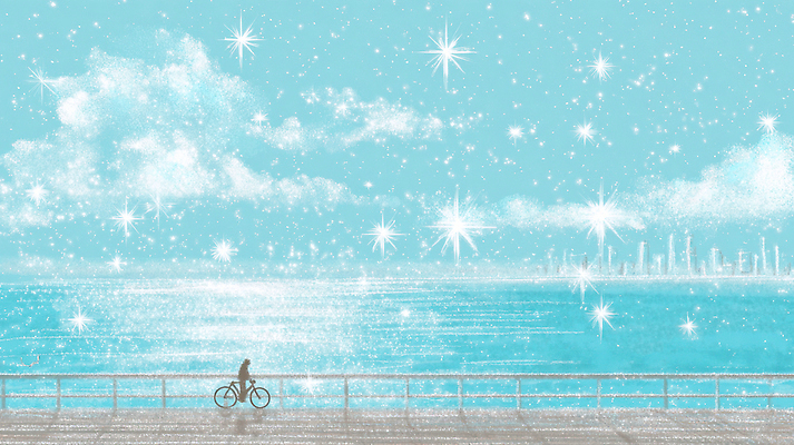 JPG 실루엣 물결 바다 여행 일러스트 모션 자연 하늘 레저 사람 풍경 일상 여름 파란색 반짝임 자전거 자유 도시 해안도로 조화 뷰티풀 국내일러스트 AI일러스트 AI콘텐츠 계절 도로 컬러 컨셉 촬영기법 라이프 바이크 생태계 파일형식