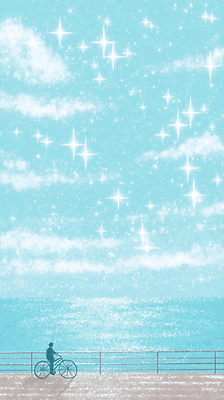 JPG 여유 바다 여행 일러스트 자연 하늘 휴식 사람 풍경 해변 여름 빛 햇빛 자전거 기운 표현 즐거움 뷰티풀 오후 수평선 국내일러스트 AI일러스트 AI콘텐츠 계절 감정 컨셉 태양 바이크 생태계 파일형식