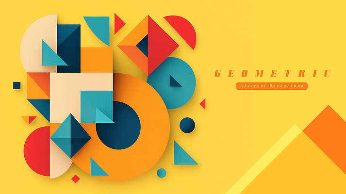 JPG 도형 편집이미지 디자인 예술 컬러 백그라운드 패턴 그래픽 화려 기하학 조화 생동감 창의성 창작 이미지편집 AI컴퓨터그래픽 AI콘텐츠 컨셉 무늬 파일형식