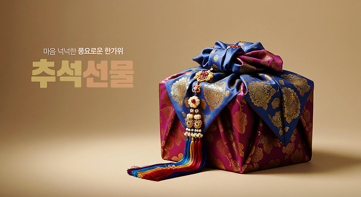 JPG 편집이미지 전통 디자인 명절 기념일 문화 컬러 포장 가족 탁자 한국 선물 추석 축제 예물 감사 이미지편집 AI컴퓨터그래픽 AI콘텐츠 감정 아시아 가구 관계 이벤트 파일형식