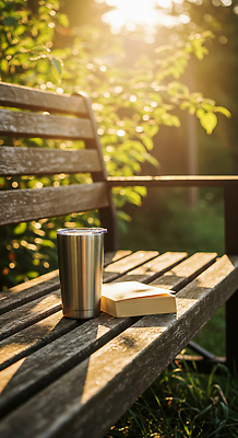 JPG 나무 편집이미지 공원 커피 잎 벤치 자연 휴식 책 햇빛 평화 금속 소리 오후 차분 편집실사 AI포토 AI콘텐츠 식물 공공시설 음료 컨셉 의자 재질 태양 CG 생태계 파일형식