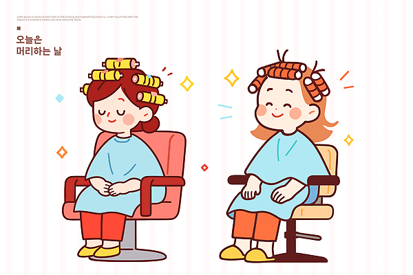 헤어스타일 프로포즈 일러스트 표정 대화 웃음 친구 뷰티 머리 미용실 편안함 화장대 헤어롤 소통 머리말리기 스타일링 스타일 국내일러스트 AI파일 가구 컨셉 관계 말하기 신체부위 미용용품 감각 뷰티샵 파일형식 벡터