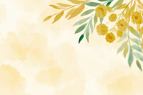 JPG 디자인 계절 꽃 예술 분홍색 컬러 백그라운드 잎 일러스트 자연 수채화 풍경 장식 노란색 청록색 부드러움 조화 뷰티풀 국내일러스트 AI일러스트 AI콘텐츠 식물 감각 생태계 파일형식