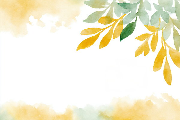 JPG 디자인 예술 백그라운드 잎 패턴 일러스트 자연 수채화 장식 초록색 노란색 남색 모던 그림 이미지 부드러움 조화 색채 국내일러스트 AI일러스트 AI콘텐츠 식물 컬러 무늬 감각 생태계 파일형식