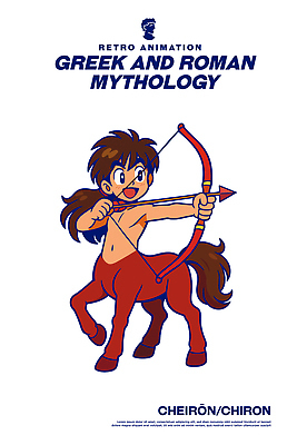 동물 캐릭터 전통 디자인 행복 어린이 컬러 일러스트 에너지 즐거움 활 복고 신화 활쏘기 그리스로마신화 궁수 로마신화 조합 창의성 일러캐릭터 AI파일 케이론 감정 모션 사람 파일형식 벡터