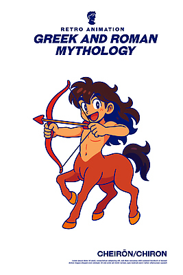 동물 남자 어린이 상징 포즈 일러스트 미소 상반신 말_게임 공격 활쏘기 팔 그리스로마신화 로마신화 일러캐릭터 AI파일 케이론 캐릭터 모션 표정 사람 신체부위 신화 파일형식 벡터