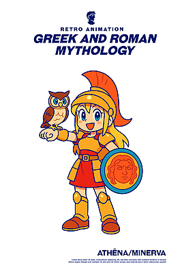 캐릭터 전통 디자인 옷 문화 컬러 포즈 일러스트 귀여움 역사 로마 그리스 전쟁 신화 방패 올빼미 전사 미신 아테나 전설 일러캐릭터 AI파일 유럽 컨셉 조류 이탈리아 신_종교 그리스로마신화 파일형식 벡터