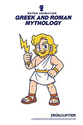 캐릭터 전통 디자인 옷 문화 일러스트 고대문명 미소 신 번개 로마 그리스 신화 전설 제우스 일러캐릭터 AI파일 유럽 종교 날씨 표정 이탈리아 신_종교 그리스로마신화 파일형식 벡터