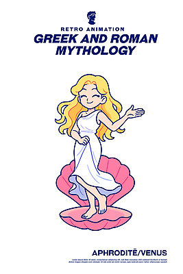 캐릭터 디자인 문화 예술 상징 컬러 일러스트 미소 표현 조개껍데기 로마 그리스 작품 신성 영상 신화 뷰티풀 아프로디테 여신 일러캐릭터 AI파일 유럽 조개 표정 미술 이탈리아 신_종교 그리스로마신화 파일형식 벡터