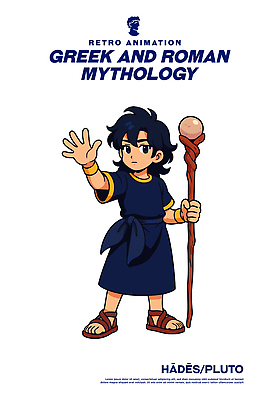 캐릭터 전통 손 옷 남자 일러스트 장신구 지팡이 고대문명 이야기 인사 유머 역사 신화 그리스로마신화 하데스 일러캐릭터 AI파일 감정 사람 신체부위 예절 신_종교 파일형식 벡터