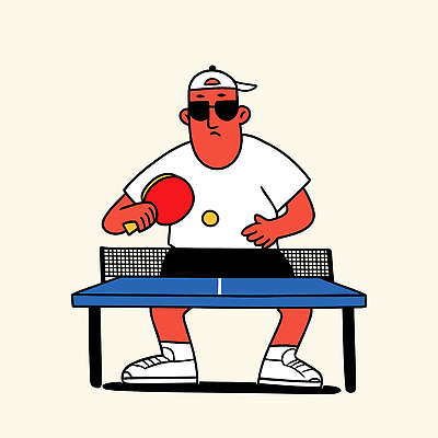 손 남자 스포츠 포즈 일러스트 공 모션 탁자 실내 경기 취미 레포츠 운동복 운동 힘 탁구 집중 즐거움 준비 강렬 국내일러스트 AI파일 옷 감정 가구 컨셉 레저 건강 사람 내부 신체부위 구기 파일형식 벡터