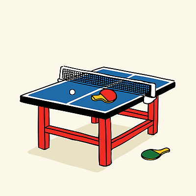 스포츠 일러스트 공 가족 모션 놀이 탁자 협력 실내 취미 친구 운동 경쟁 게임 라켓 탁구 즐거움 대회 국내일러스트 AI파일 감정 스포츠용품 가구 컨셉 관계 건강 내부 구기 파일형식 벡터