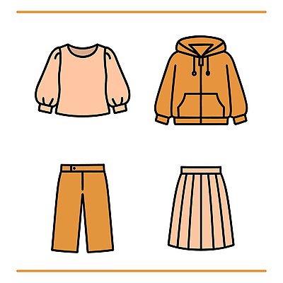 디자인 옷 패션 컬러 상의 패턴 일러스트 바지 캐주얼 치마 유행 여성복 후드티셔츠 스타일 국내일러스트 AI파일 티셔츠 무늬 하의 파일형식 벡터