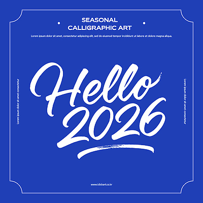 디자인 계절 예술 일러스트 캘리그라피 새해 그래픽 파란색 유행 디지털 흰색 축하 표현 인사 모던 그림 스타일 2026년 국내일러스트 AI파일 컬러 컨셉 예절 연도 파일형식 벡터