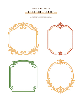 클립아트 디자인 예술 컬러 백그라운드 일러스트 프레임 그래픽 장식 앤티크 고급 테두리 창작 스타일 벡터 국내일러스트 AI파일 컨셉 파일형식