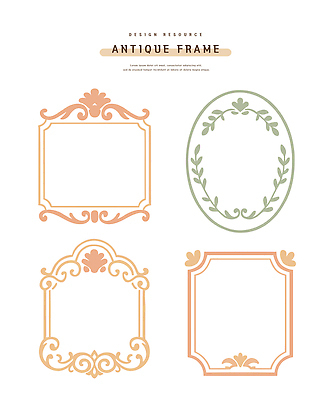 모양 디자인 예술 컬러 패턴 일러스트 프레임 그래픽 장식 앤티크 빈티지 배열 테두리 자원 수공예 스타일 국내일러스트 AI파일 컨셉 무늬 공예 파일형식 벡터