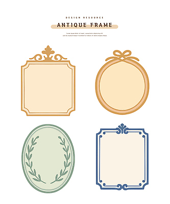 도형 디자인 컬러 백그라운드 일러스트 프레임 장식 앤티크 빈티지 배열 예시 스타일 국내일러스트 AI파일 컨셉 파일형식 벡터