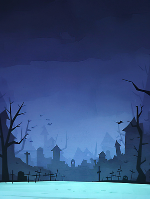 JPG 백그라운드 일러스트 풍경 할로윈 안개 무덤 밤 저녁 신비 탈출 폐허 공포 박쥐 늑대 고딕 국내일러스트 AI일러스트 AI콘텐츠 컨셉 포유류 날씨 견과류 야간 파일형식