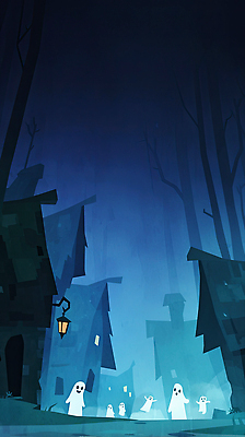 JPG 나무 행복 가로등 일러스트 밤하늘 주택 그림자 풍경 빛 마을 어둠 소리 고요 할로윈 분위기 밤 숲속 숲 미스터리 신비 국내일러스트 AI일러스트 AI콘텐츠 식물 공공시설 감정 컨셉 하늘 건물 견과류 야간 예측 파일형식