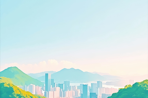 JPG 라이프스타일 뷰포인트 여행 일러스트 자연 아침 바람 산 풍경 일출 고층빌딩 도시 조화 뷰티풀 전경 경관 국내일러스트 AI일러스트 AI콘텐츠 주간 자연요소 날씨 빌딩 생활 노을 생태계 파일형식 탑뷰