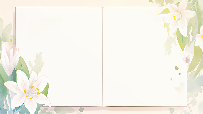 JPG 디자인 꽃 여유 백그라운드 일러스트 자연 수채화 인테리어 평화 공간 기록 일기 백합 편지 그림 화사함 감성 국내일러스트 AI일러스트 AI콘텐츠 식물 감정 컨셉 생태계 파일형식
